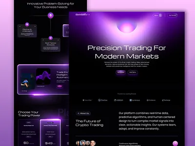 AI Crypto Trading Platform – Dark Neon UI🌌 ai dark figma neon trendy ui