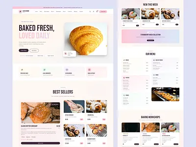 Blush Crumb Bakery — Full Website Design & Brand Experience artisan bakery branding bakery website design brand identity cafe web design custom website design ecommerce website figma website design food and beverage design food business branding hospitality web design local business website online ordering website responsive web design restaurant website small business branding small business website ui ux design web design portfolio website design website design for bakeries