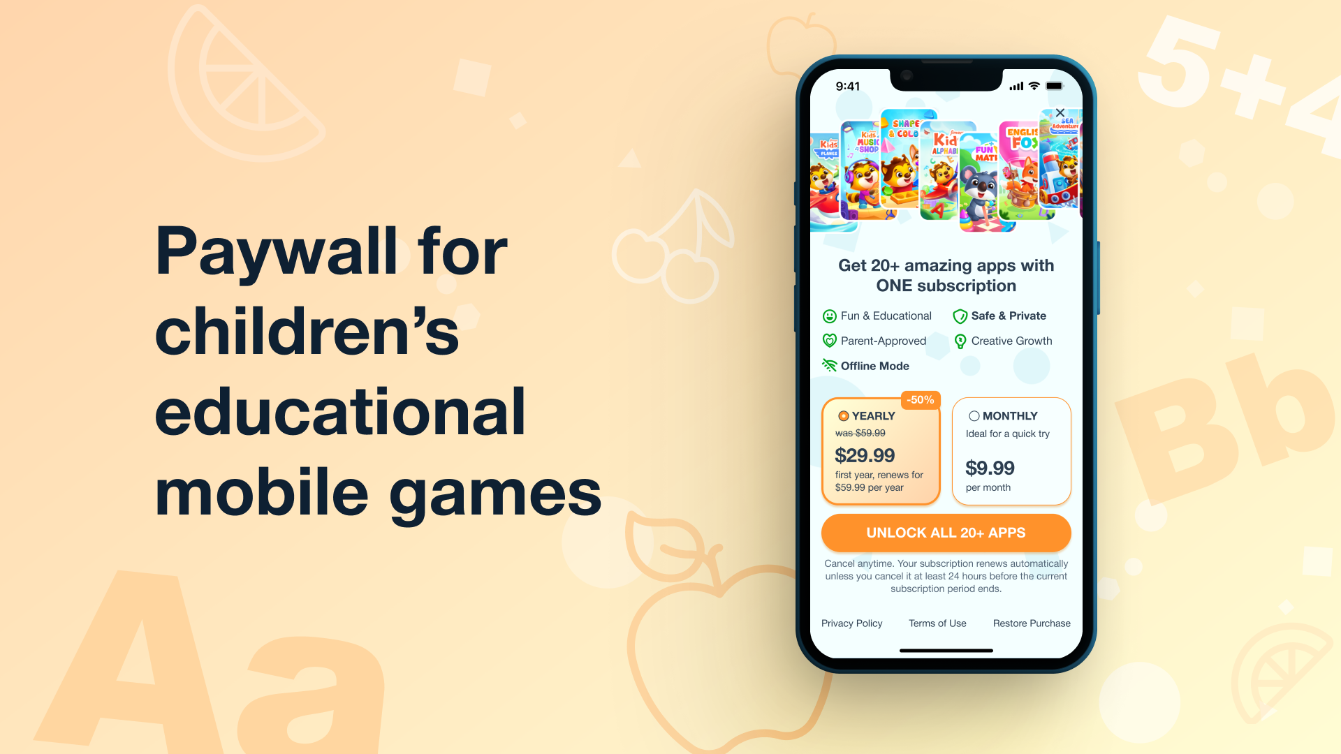 Paywall for mobile app adobe photoshop design figma graphic design illustration ui ux vector