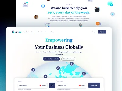 KeyFX – UI/UX & Branding animation bank crypto crypto website exchange keyfx landing page landingpage payment payment service ui website