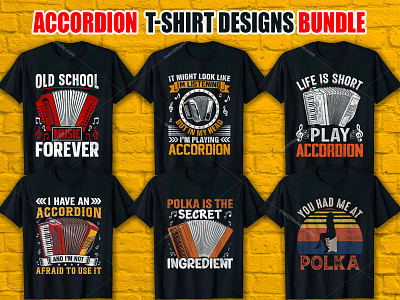 ACCORDION T-Shirt Designs Bundle accordion tshirt design branding bulk t shirt design custom t shirt design graphic design graphic t shirt how to design a shirt how to design a t shirt illustration logo murch by amazon t shirt t shirt design typography t shirt design ui vintage t shirt design