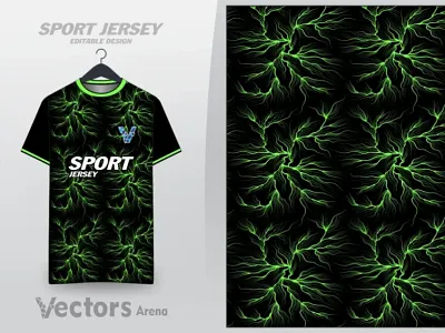 Green Electric Lightning Sports Jersey Vector Design apparel apparel design branding design digital art graphic design illustration jersey design logo mockup sportswear ui ux vector vector design vectors art vectorsarena