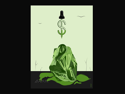 TIME WASTER adobe illustrator deep design freedom graphic graphic design green illustration money poster poster design time vector