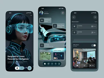 Ai Smart Glass Mobile App UI/UX ai app design ar ecommerce eye face scanning fashion glass homepage interface landing page mobile mobile app product rayban smart smart glases sunglass app ui ix web