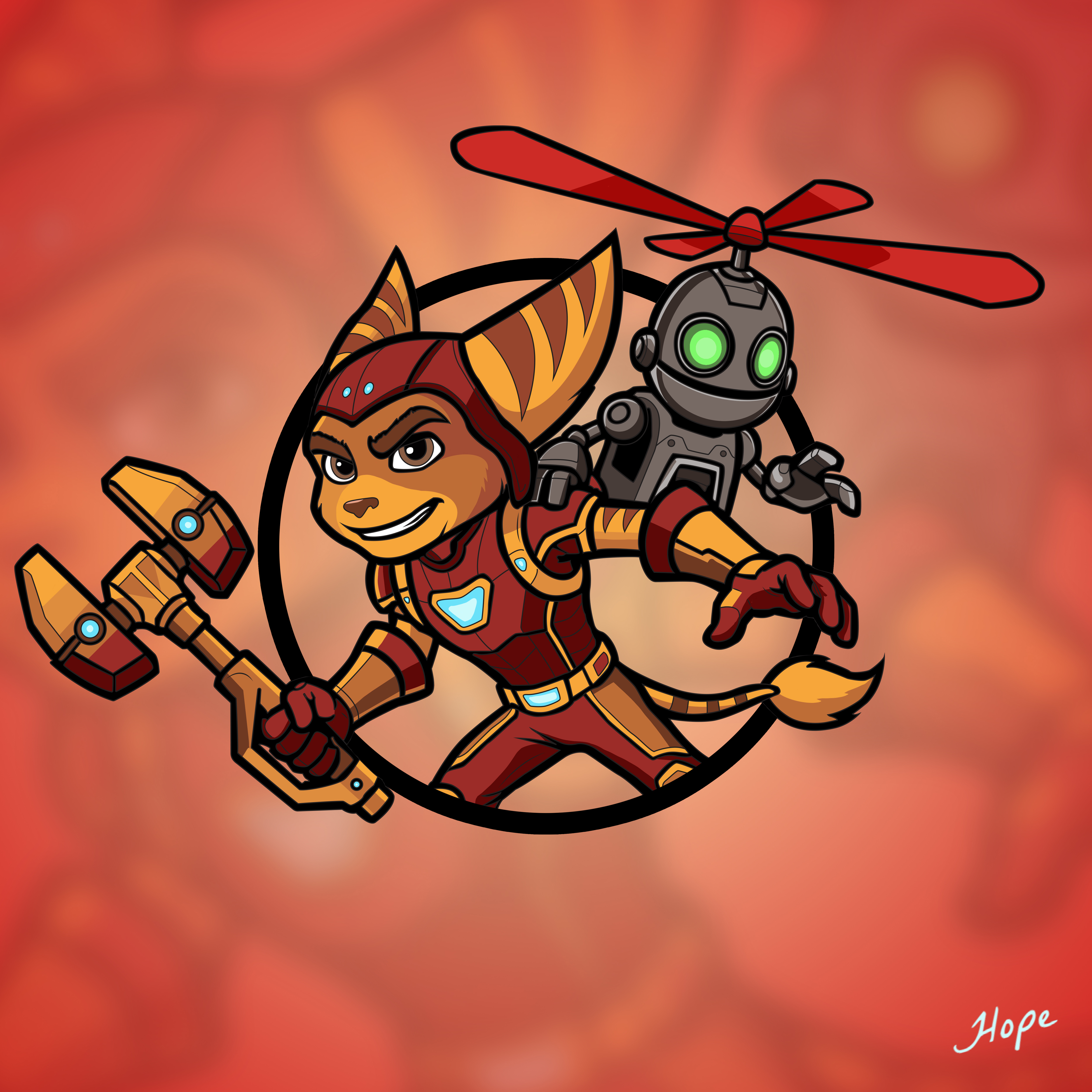 Ratchet & Clank Mascot Logo Design art artwork character character design design digital art graphic design illustration logo mascot mascot logo mascot logo design ratchet ratchet clank ratchet and clank