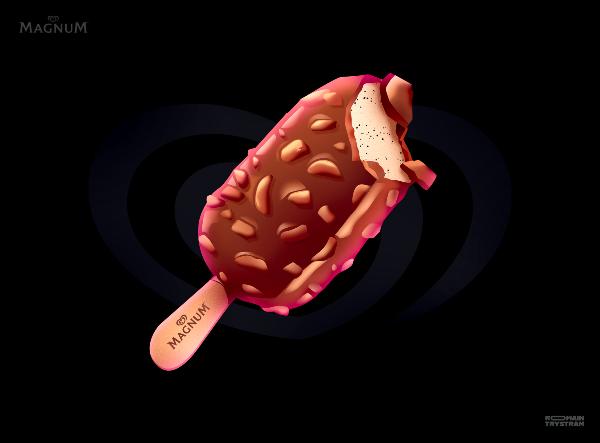 Magnum brand branding delicious foodillustration illustration magnum productdesign