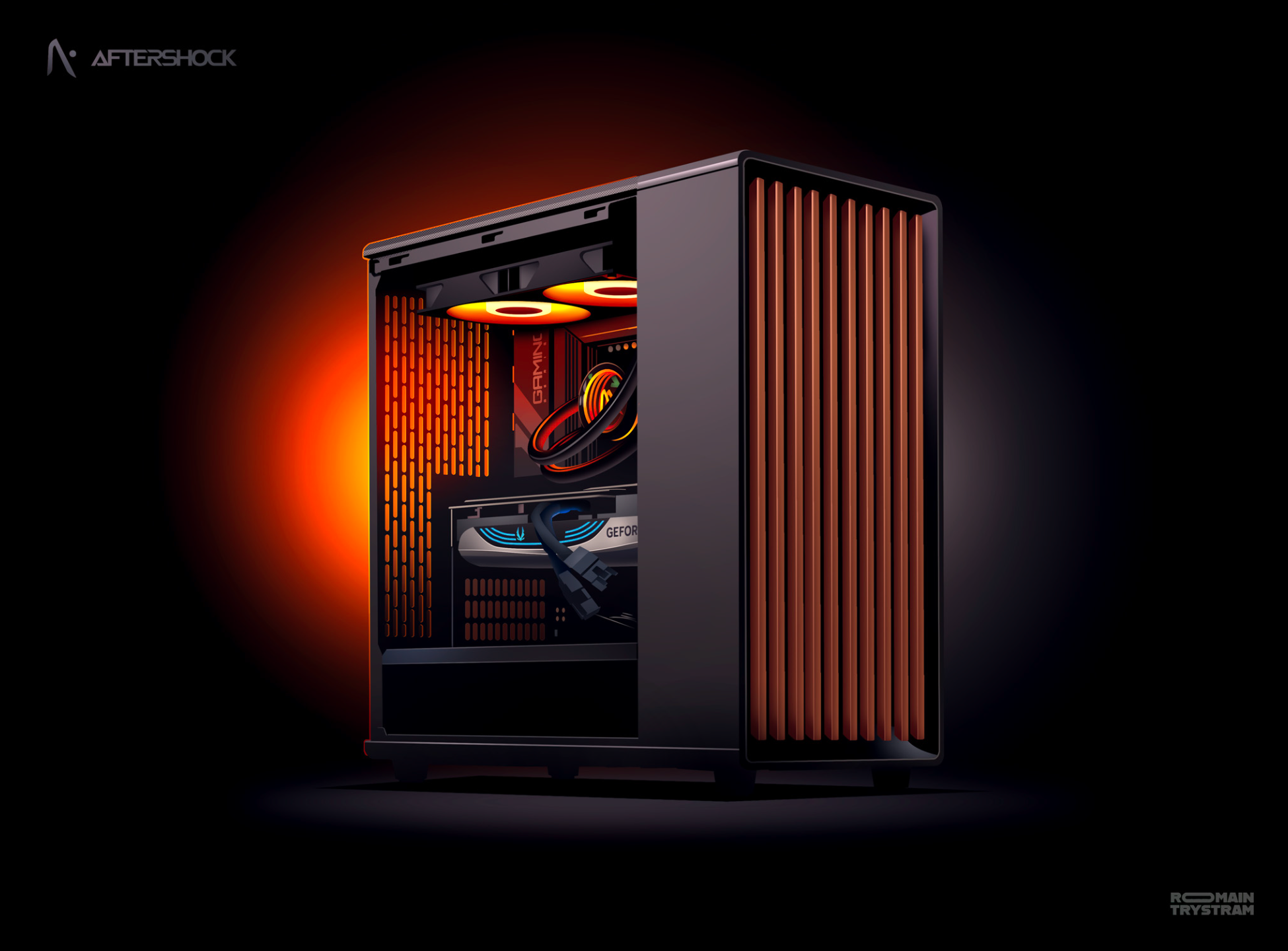 Aftershock aftershock illustration pc productdesign tech techillustration