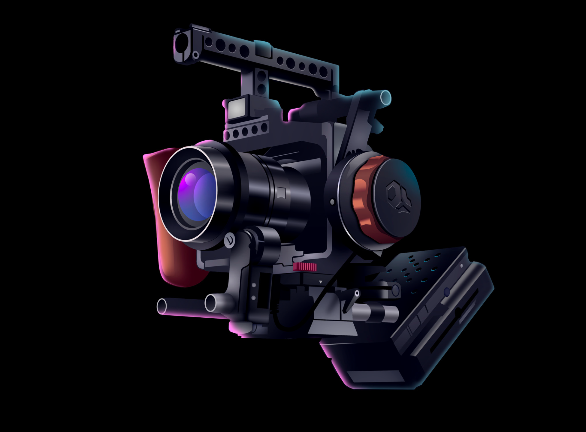 Red camera cameragear cameraillustration editorial editorialillustration gear illustration productdesign redcamera