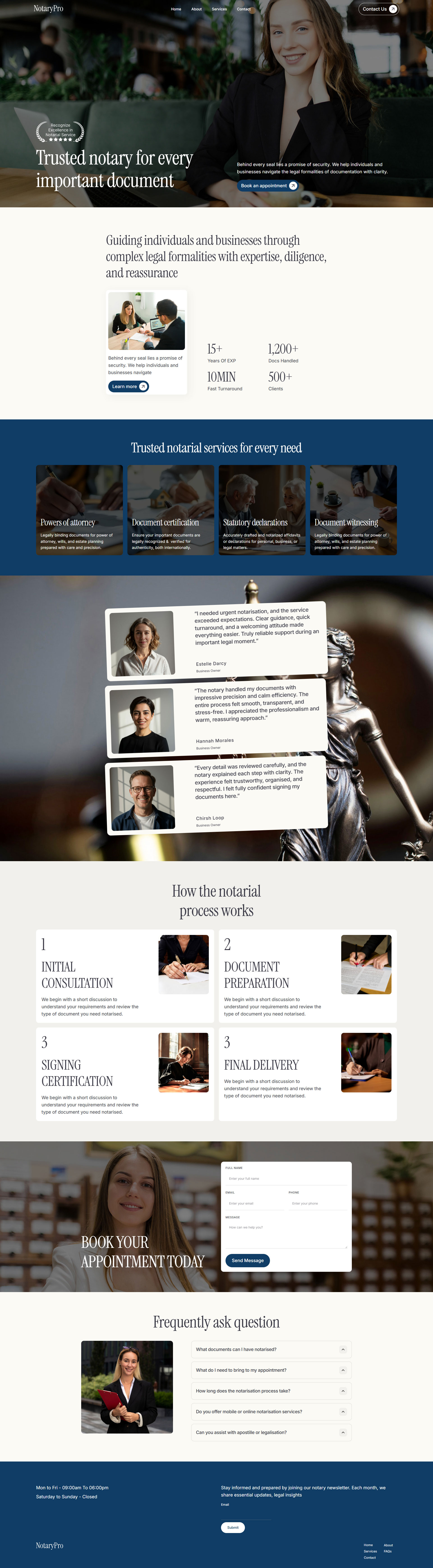 NotaryPro Professional Notary Services Elementor Template branding design elementor template graphic design web design