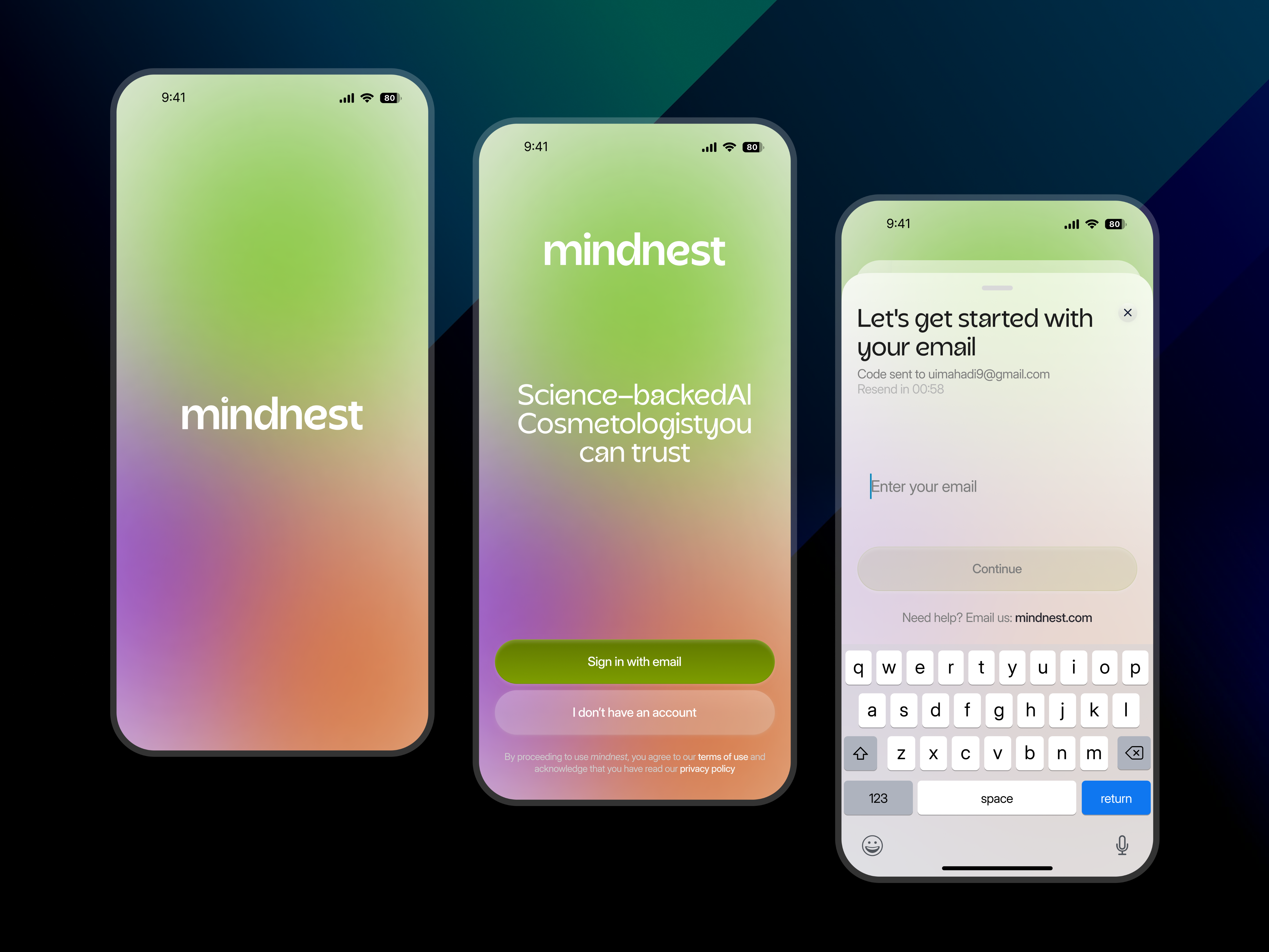 Mindnest – AI Wellness App Onboarding UI ai app daly ui mental health mind mobile app onboarding ui ux