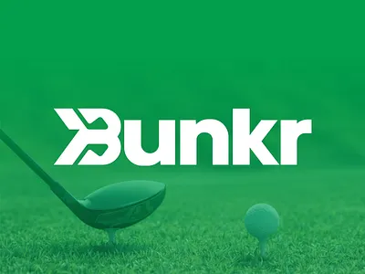 Bunkr Logo in Action | Golf Brand b letter logo brand identity branding creative logo dribbble golf branding golf logo letter logo logo logo branding logo design logo inspiration logo type minimal logo modern logo monogram sports branding sports logo visual identity wordmark