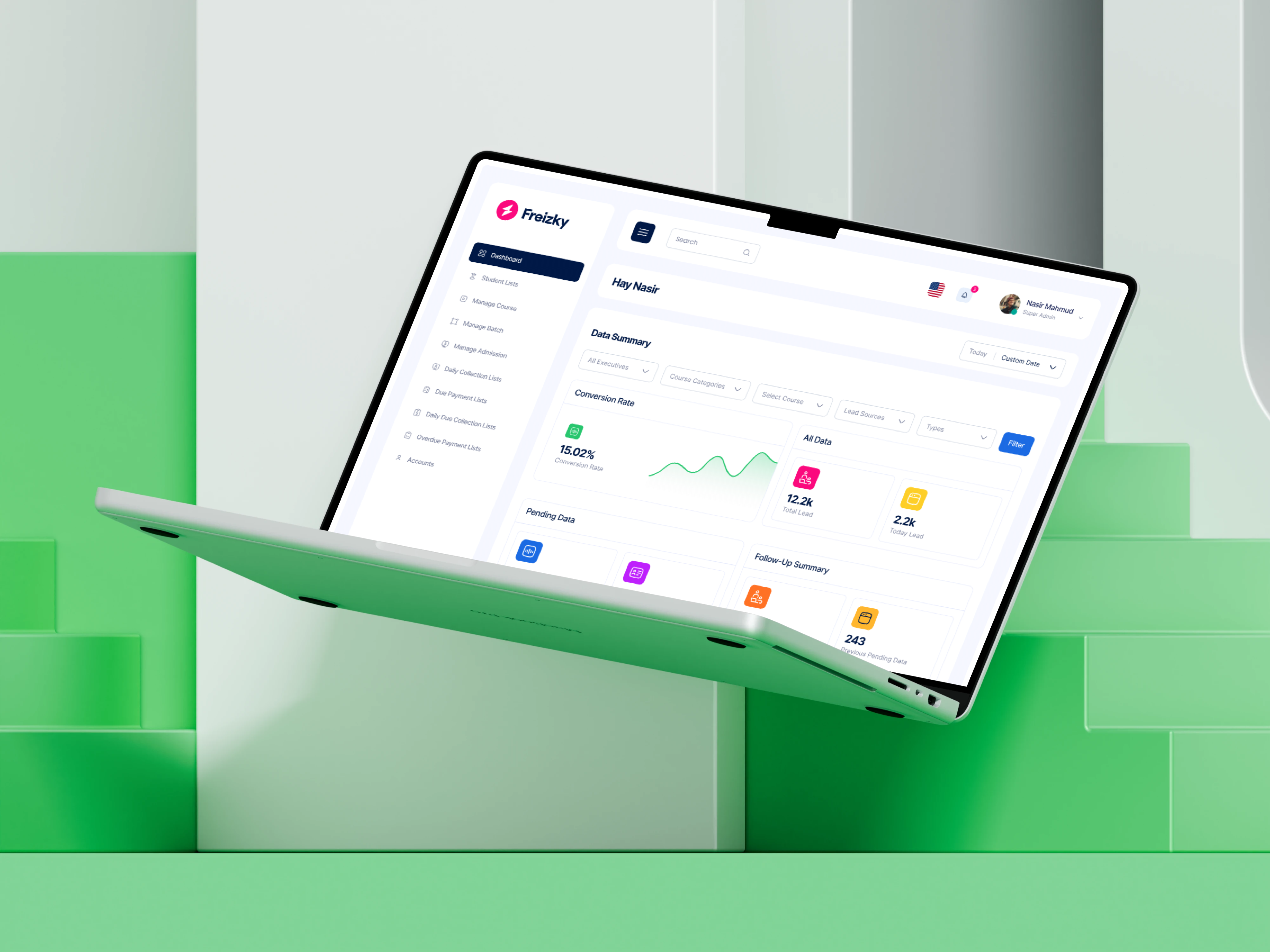 Learning Management Admin Dashboard – LMS Web App UI admindashboard cleanui dashboarddesign datavisualization edtech educationtech figma lms productdesign saasdesign uidesign uiux webappdesign
