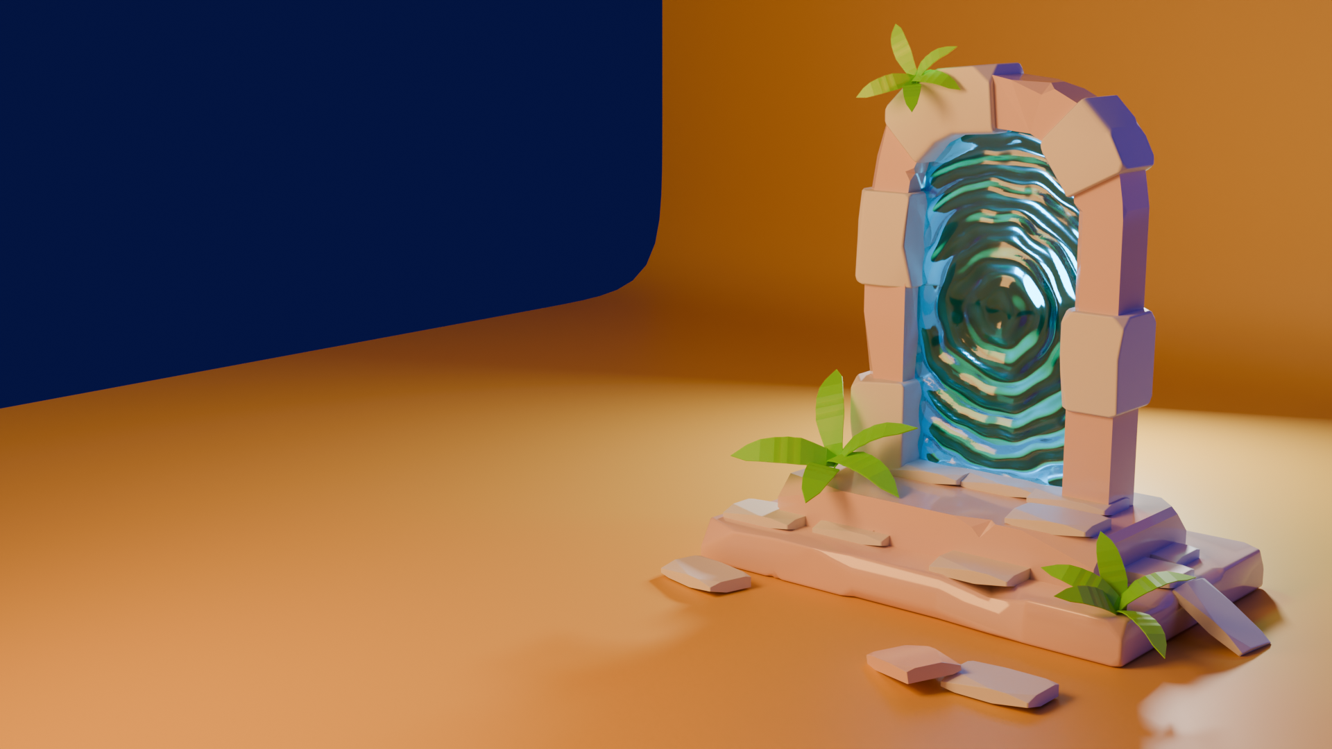 3D Design | Portal | Blue | 3D Modelling | Blender 3d 3dmodel blender blender3d cinema4d fintech saas
