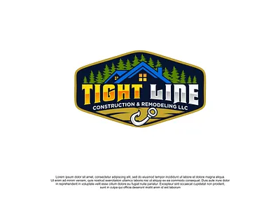 Tight Line Construction Logo 3d animation branding design graphic design illustration logo motion graphics ui vector