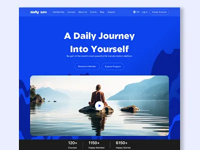 Mindset Motivation Website Landing page `ui` based on the visual style clean ui content healthcare here are the most effective landing page life coach meditation mental health mindfulness personal development web design wellness yoga