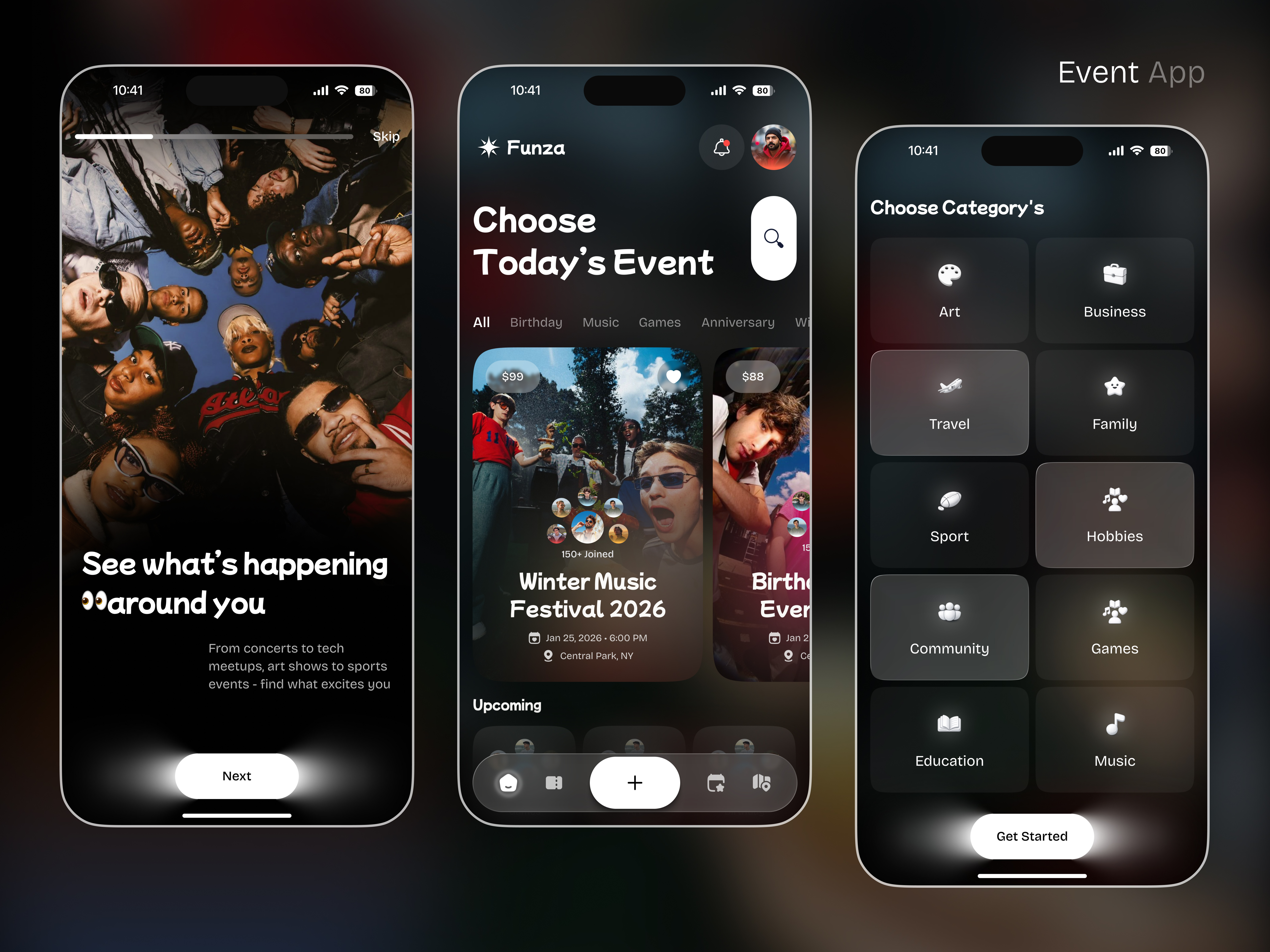 Example of Event App UI/UX Design
