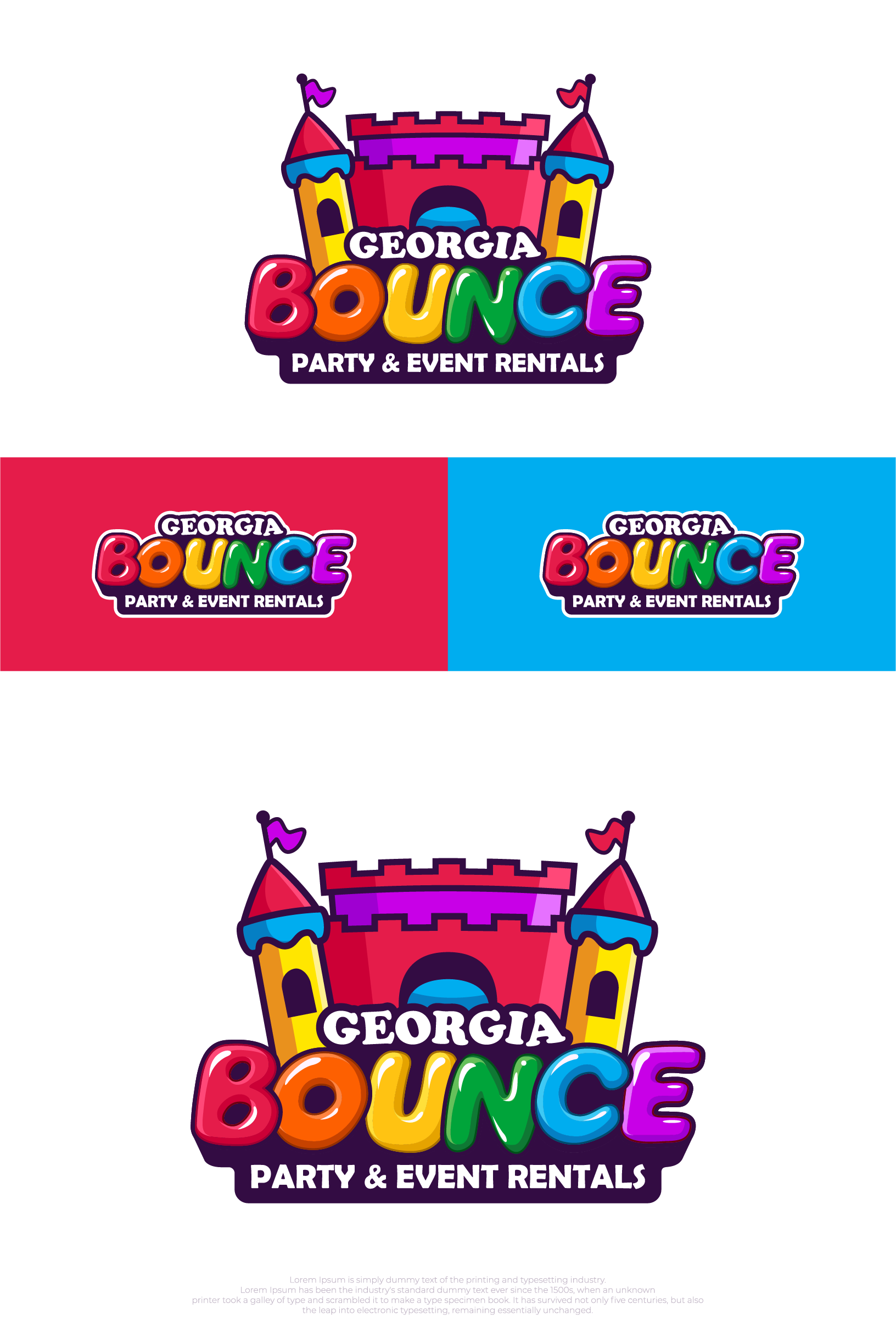 Georgia Bounce Logo 3d animation branding design graphic design illustration logo motion graphics ui vector
