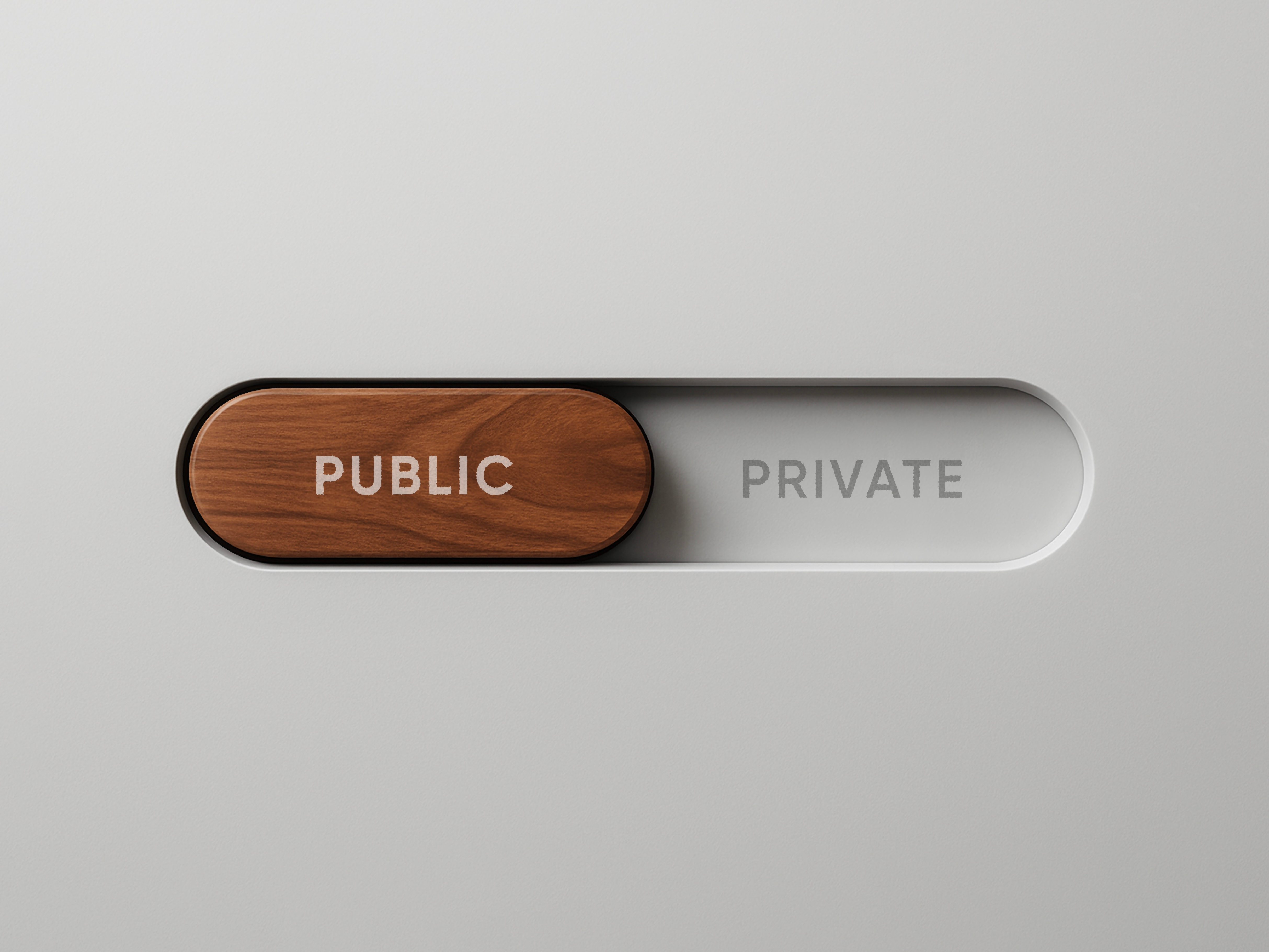 Wood Toggle 3d apple brown button dark design figma icon illustration pill private public slide switch tab texture toggle ui vaneer wood