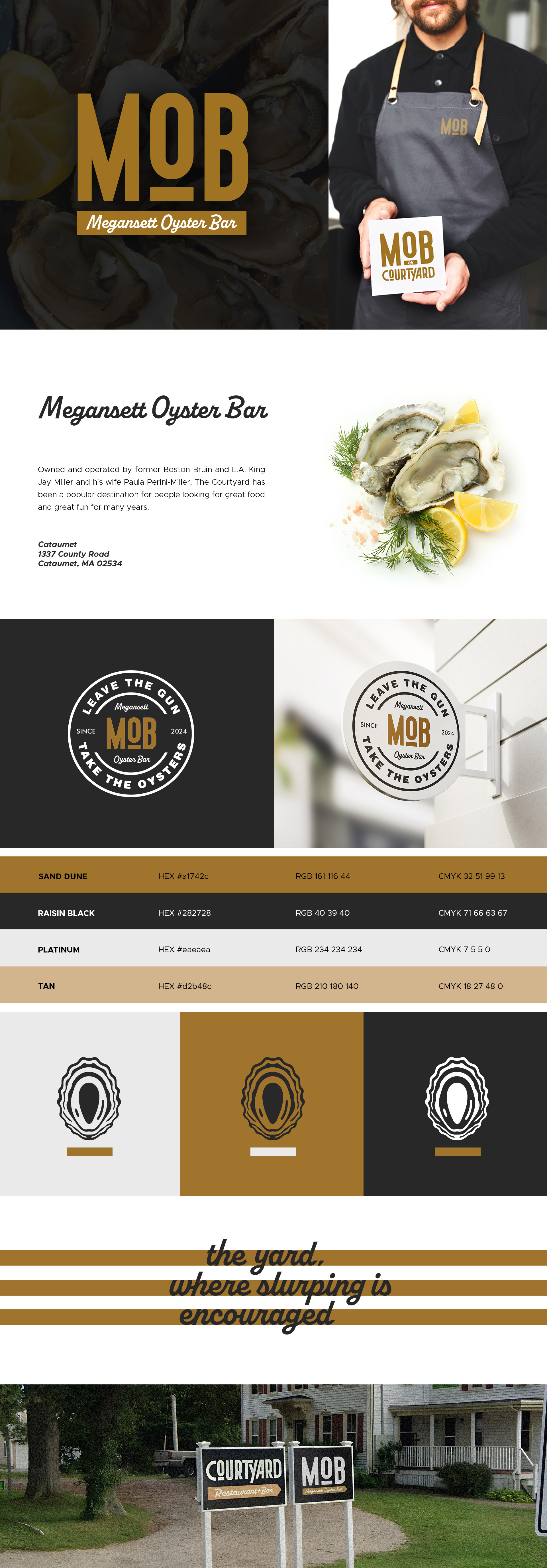 Megansett Oyster Bar Logo Branding 3d animation branding design graphic design illustration logo motion graphics ui vector