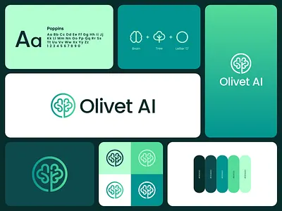 Olivet AI — Logo Design & Brand Identity branding design fiverr graphic design illustration logo minimal store ui vector