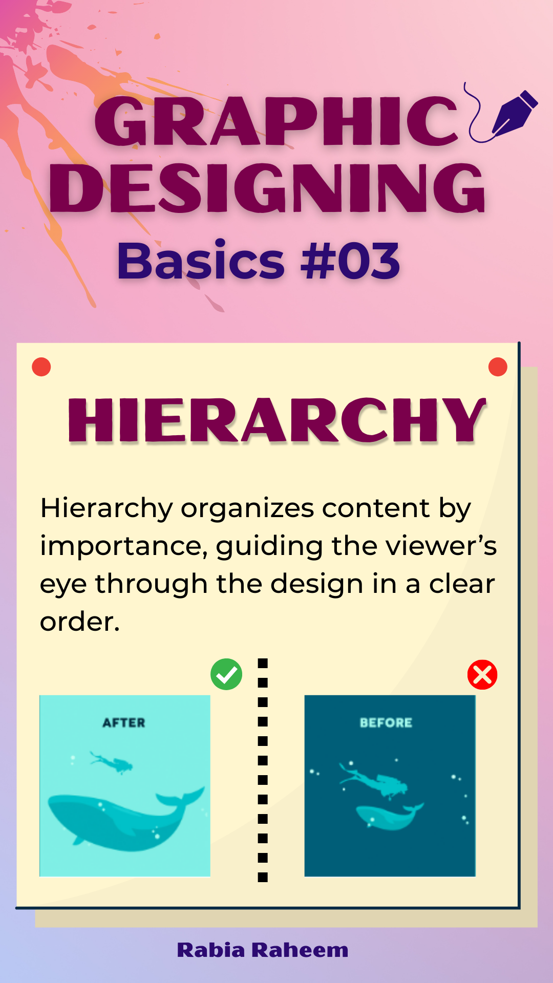Graphic design series basics of graphic design branding branding post graphic design graphic design series graphic designing forbeginners hierarchy instagram design instagram post marketing marketing post personal branding principles of art principles of graphic design social media design social media post trending post