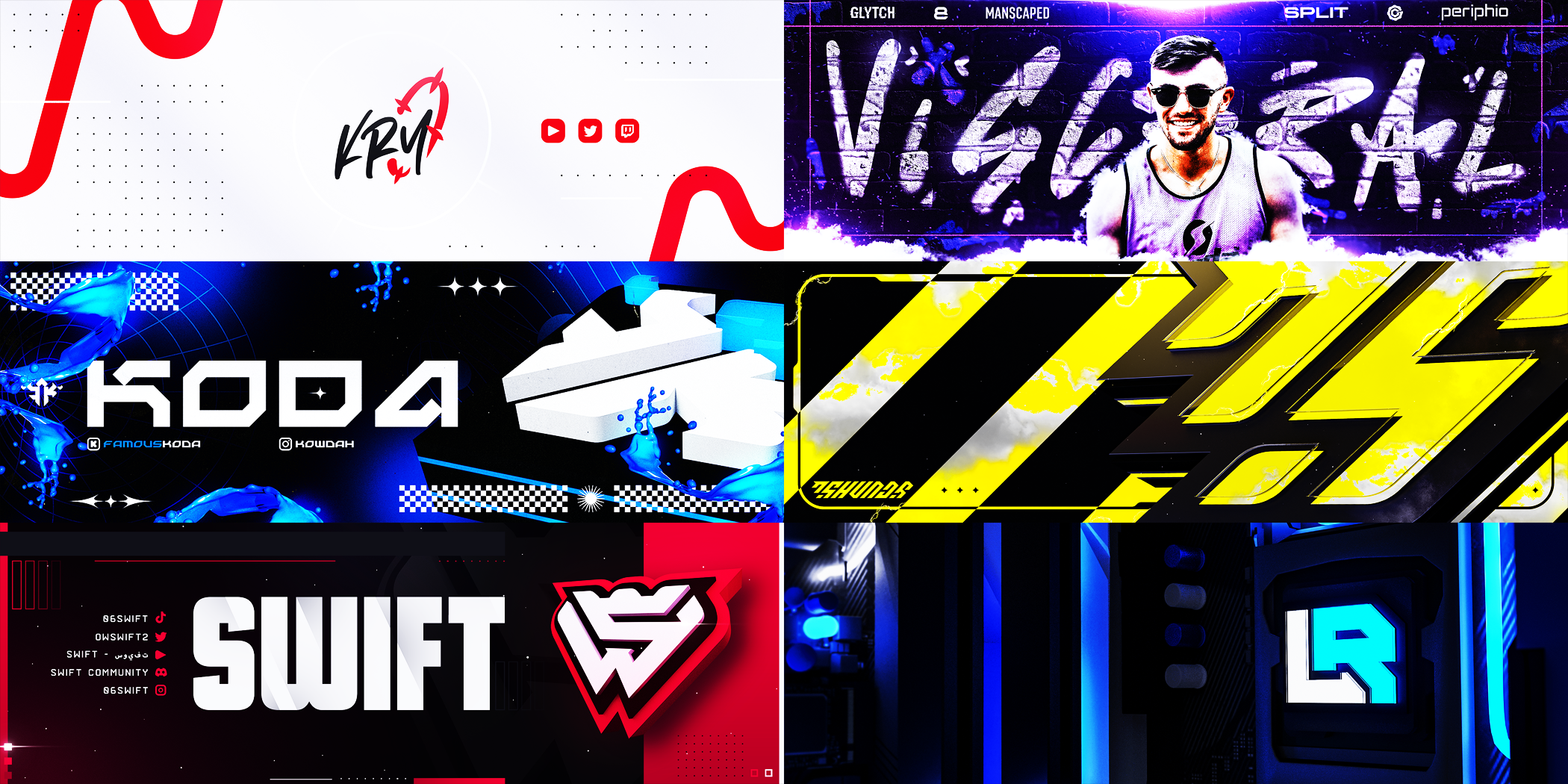 BANNERS • STREAM GFX • 2022 - 2025 3d banner design branding esport esports gaming gaming banners graphic design illustration kick alerts kick overlay logo logofolio mascot stream overlay twitch twitch alerts twitch overlay twitch screens webcam overlay