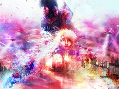 Women & Man Art Illustration graphic design