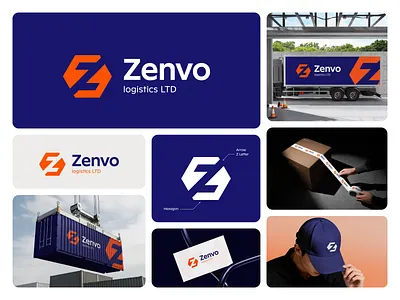 Zenvo Logistics — Logo & Brand Identity Design abstract logo arrow logo arrow z logo brand identity branding delivery logo geometric logo hexagon z logistic logo logistics logistics ltd logo logo logo design minimalist logo modern logo transport logo transport z logo transportation z logistic logo z logo