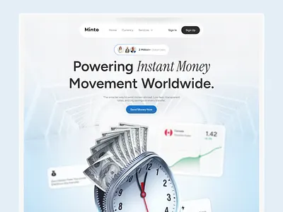 Money Transfer landing page designfromscratch finance fintech freelancedesigner hiredesigner landing page money transfer onlinemoneytransfer saas saas website saaswebsite send money smartfinance startupdesign uiuxdesigner web web design webdesignservices website websiteredesign