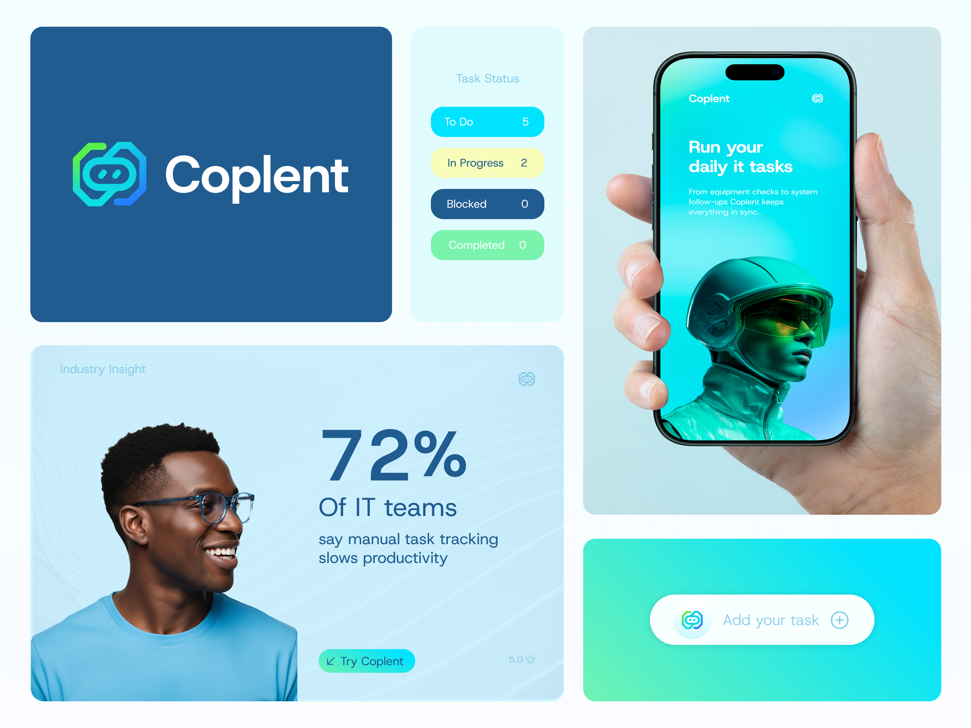 Coplent AI Branding ai ai platform artificial intelligence branding c logo copilot intelligence logo it assistant llm logo logo creator logodesign modern logo productivity startup supportive task management virtual assistant visual identity workflow