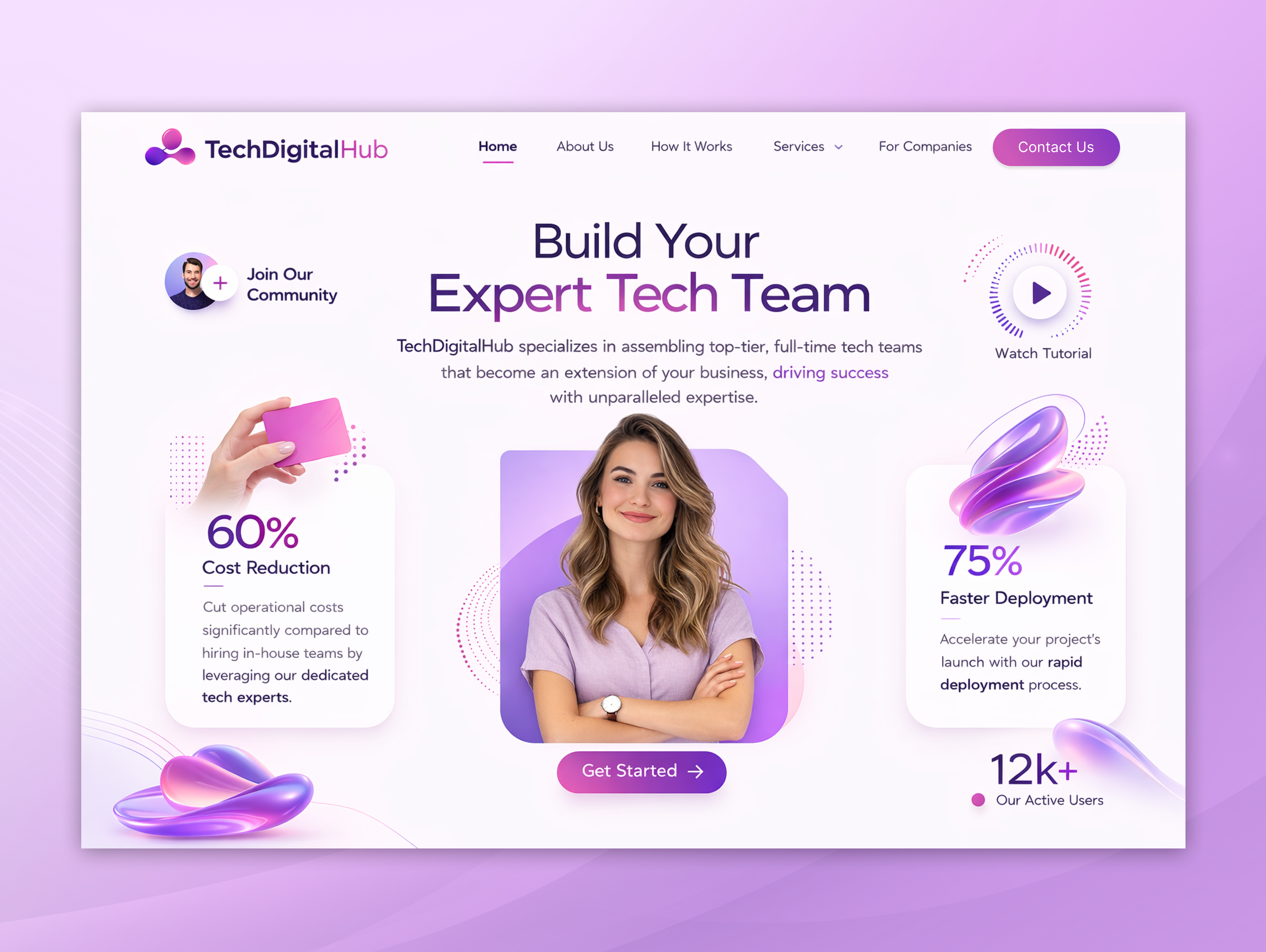 Tech Digital Hub - Digital Marketing UI Design ui