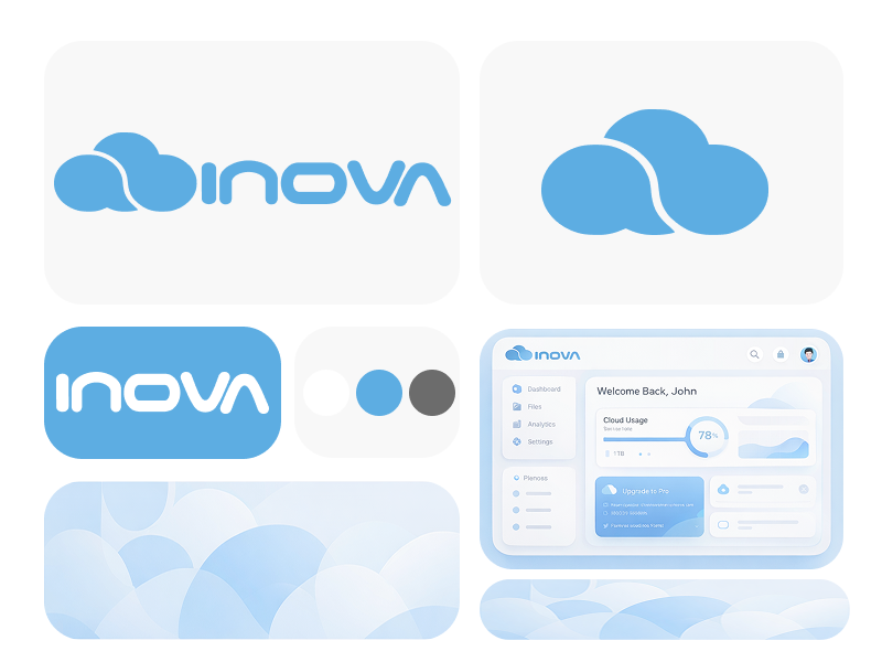 INOVA app branding design graphic design logo ui vector