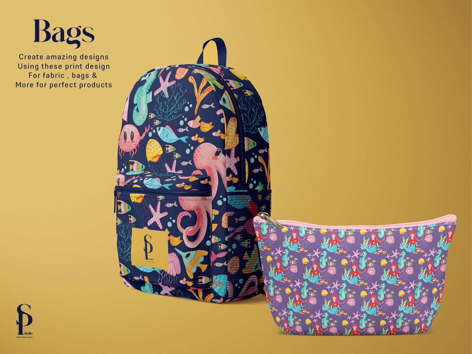 The Ocean Secrets Pattern Design design graphic design illustration pattern pattern design textile