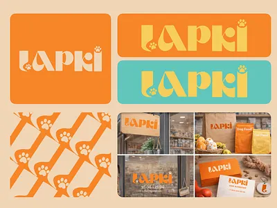 Lapki — pet food & accessories brand identity branding design graphic design logo vector