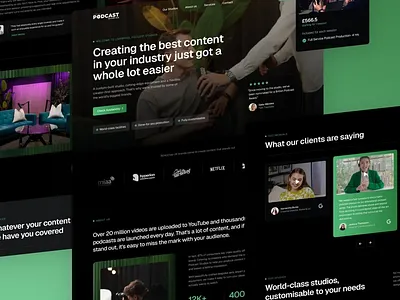 Liverpool Podcast Studios Web Experience Design UX branding case study conversion design creative agency landing page podcast studio responsive design studio booking ui ux web design