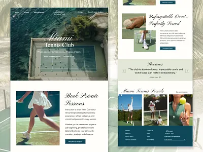 Luxury Tennis Club 🎾 | Miami design editorial hospitality lifestyle luxury miami minimal premium private club sport tennis ui design ux design web design website