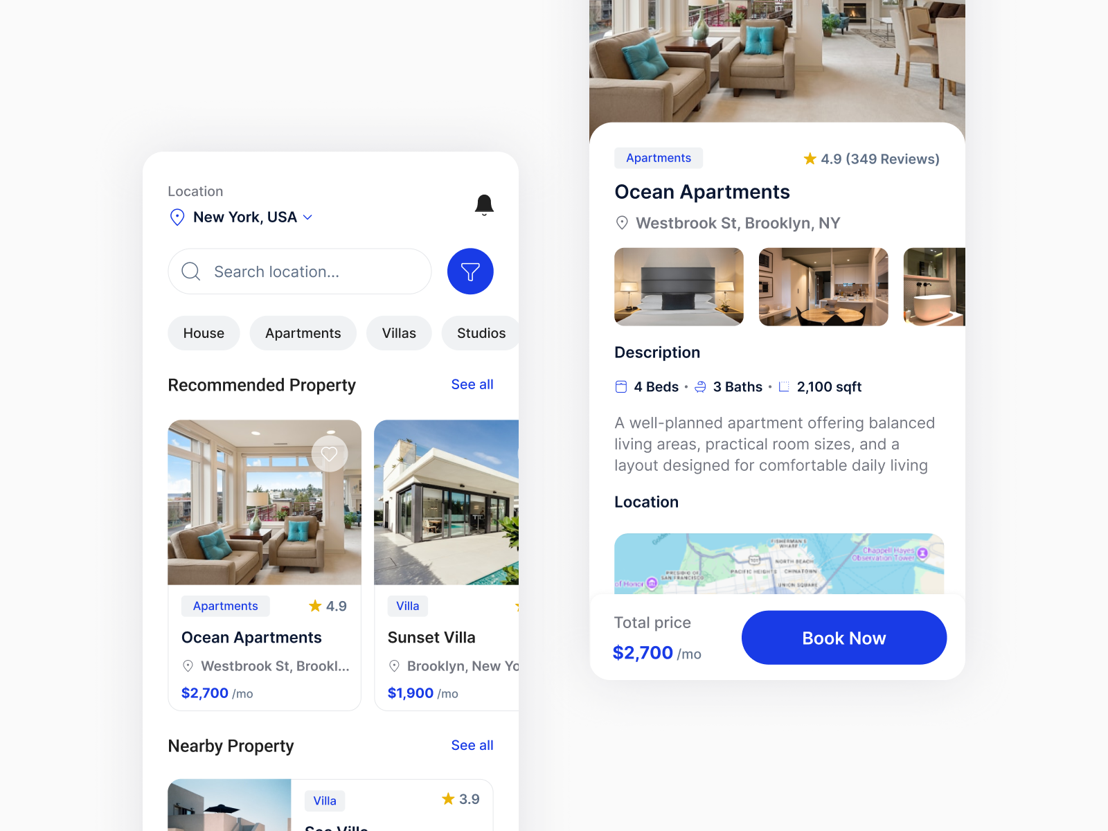 Property Rental App – UI