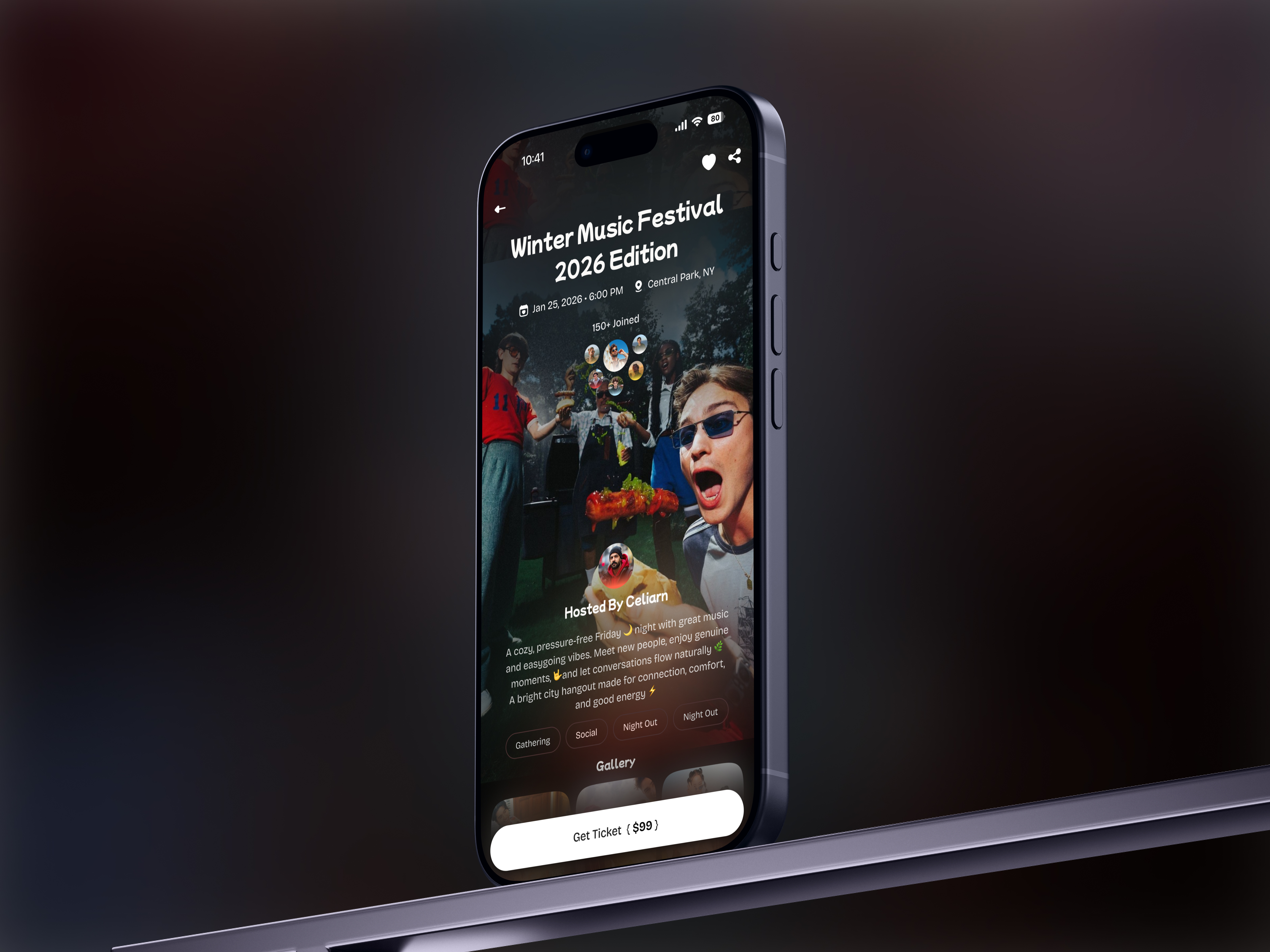 Example of Event App UI/UX Design