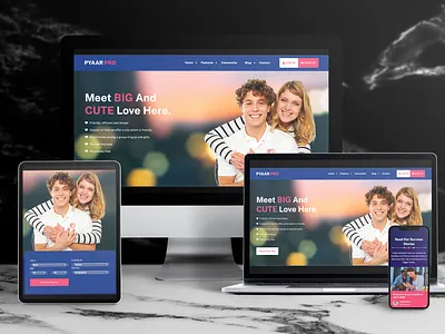 Dating Website Template clean ui dark theme dating html template ui ux web app website