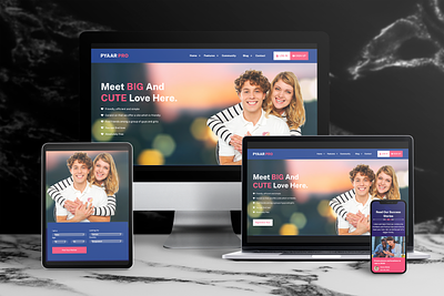 Dating Website Template clean ui dark theme dating html template ui ux web app website