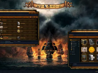 Skull and Bones Premium SkinPack for Windows 11 and 10 graphic design skin skinpack theme ui