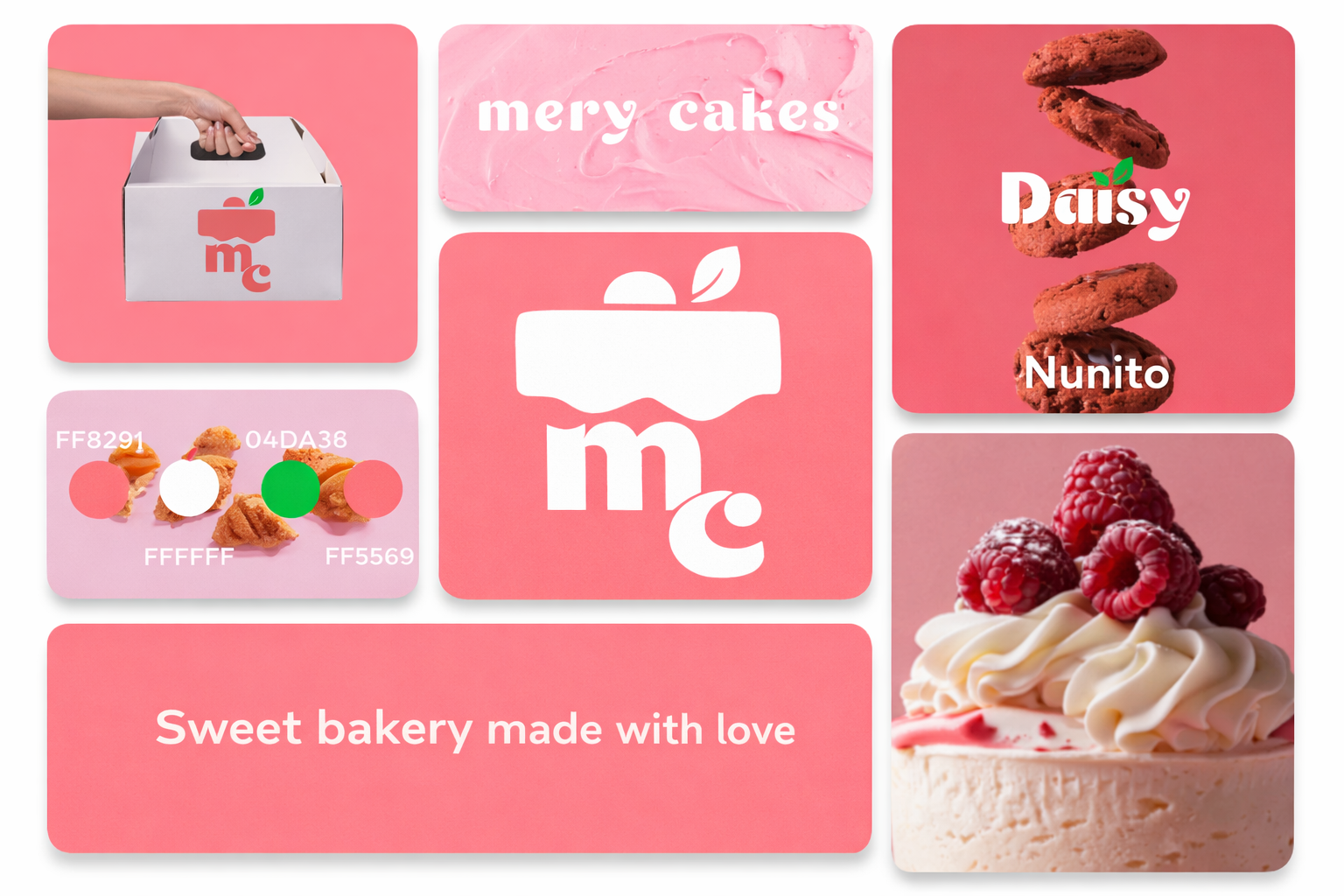 Mery Cakes — homemade bakery identity branding design graphic design logo ui