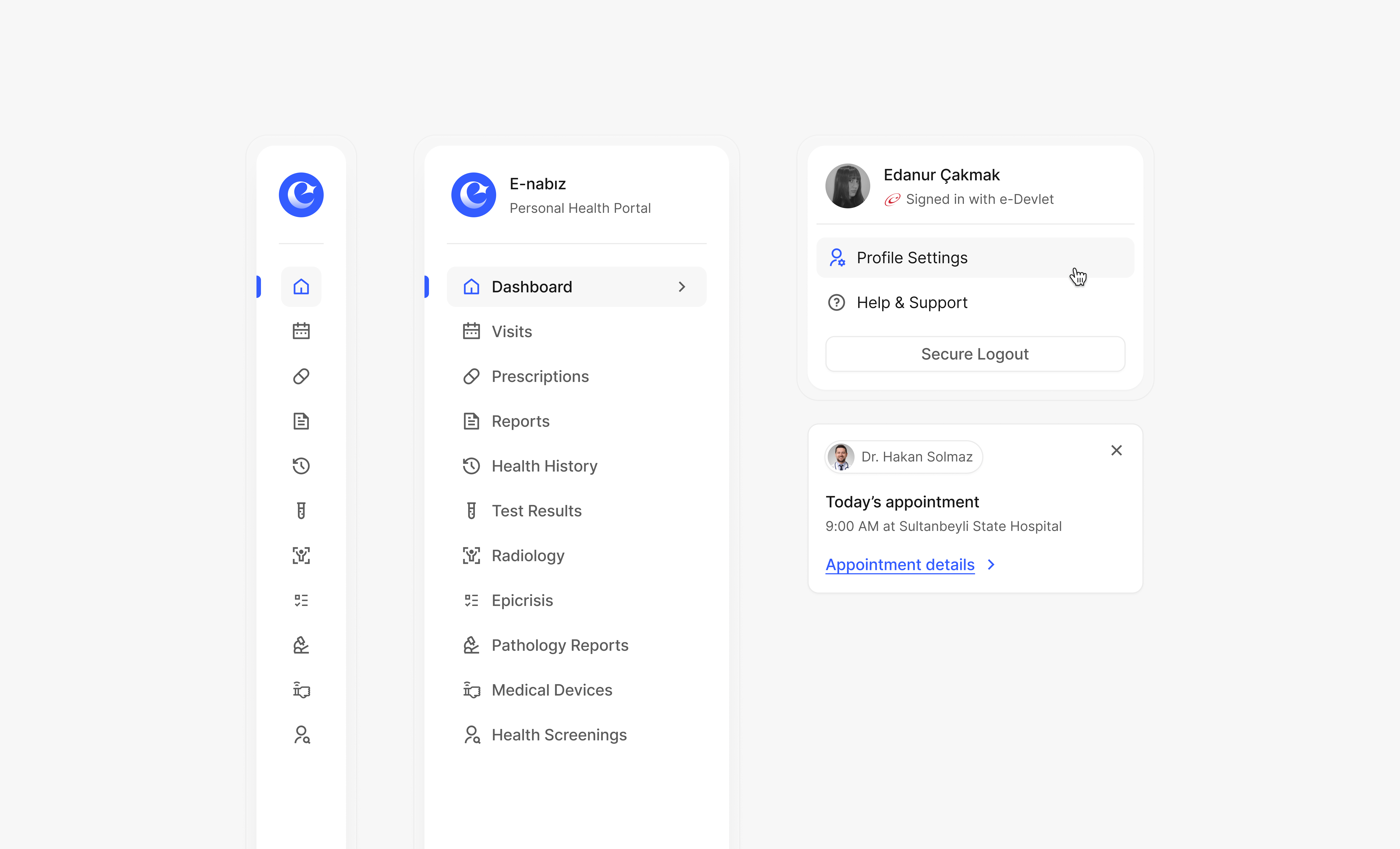Sidebar Navigation Design ui