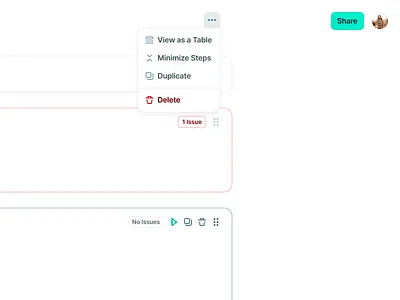 copy.ai Workflows UI Part 1 ai card copyai design dropdown flat gradient icon minimal shadow subtle ui ux workflow