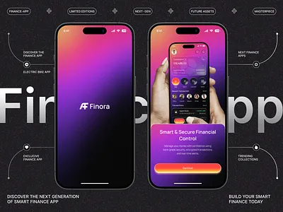 Finance Mobile App appdesign banking bankingapp darkui dashboard figma finance fintech gradient ios mobileapp payments wallet walletapp