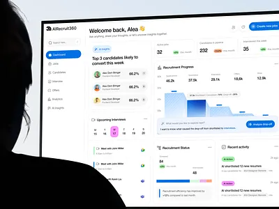 AI Recruitment Platform UIUX interface product service startup ui ux web
