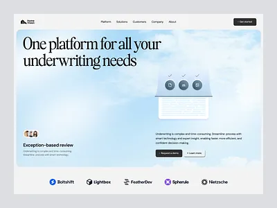 Al-Powered Collateral Underwriting Website ai landing page ai powered ai underwriting collateral underwriting design enterprise saas fintech ui machine learning ui modern fintech product web
