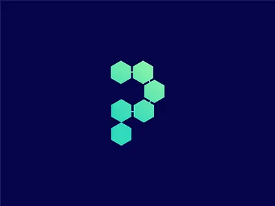 LETTER P for blockchain blocchain logo block brand identity branding chain letter logo designer p