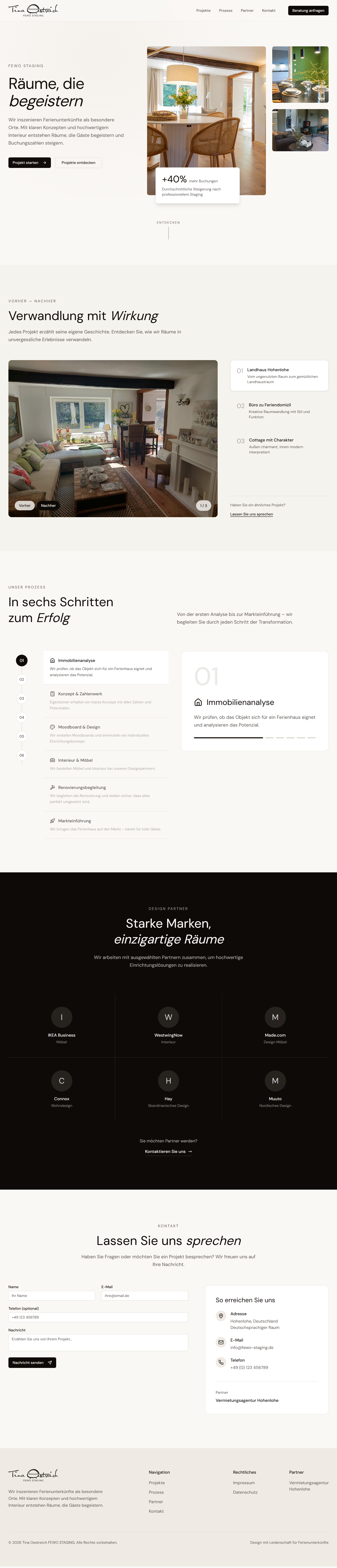 Premium Vacation Rental Homepage Design dutch figma furniture homepage rental ui ux web design website website design