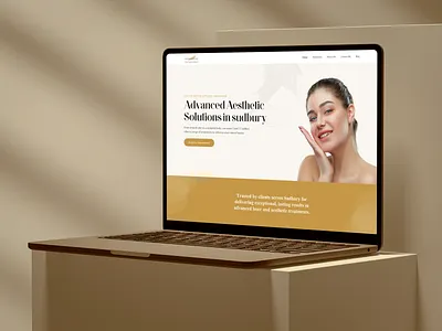 Aesthetic Clinic Website Landing Page b2b website beauty landing page beauty website clean e commerce luxury minimalist natural organic premium product landing page shopify store skin skincare skincare website wellness